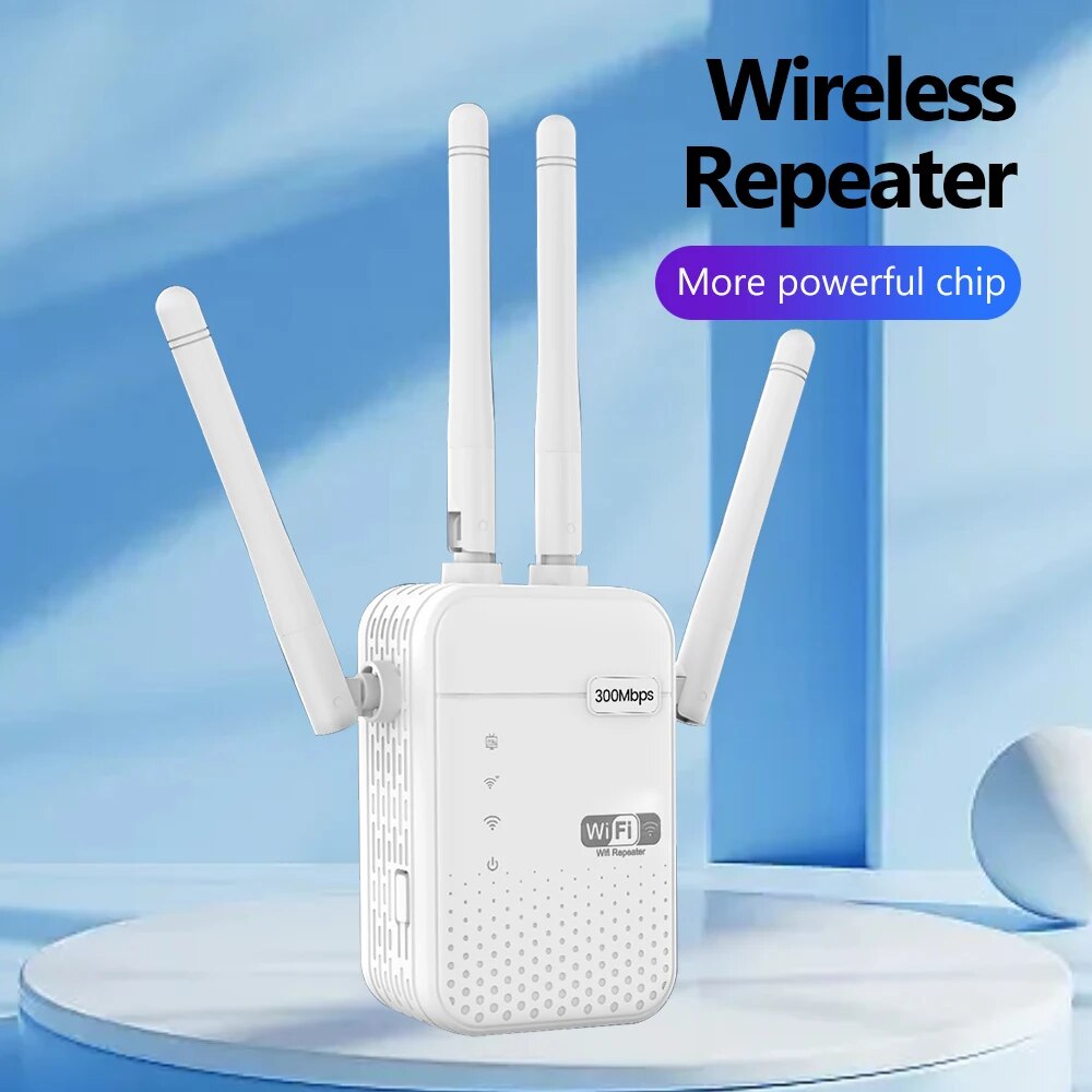 Wifi Range Extender - 300Mbps Wireless WiFi Repeater 2.4G Signal