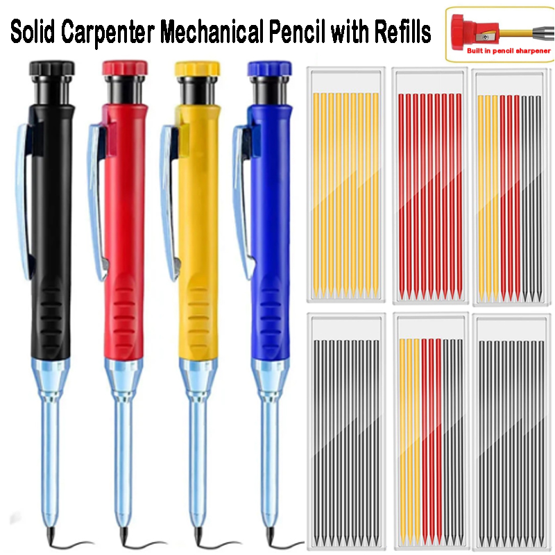 Office Technician - Solid Carpenter Pencil Woodworking Tools Mechanical