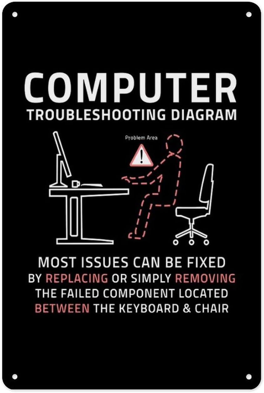 Metal Tin Sign 8 X 12 Inch - F - Office Tech Room ulasan dan harga