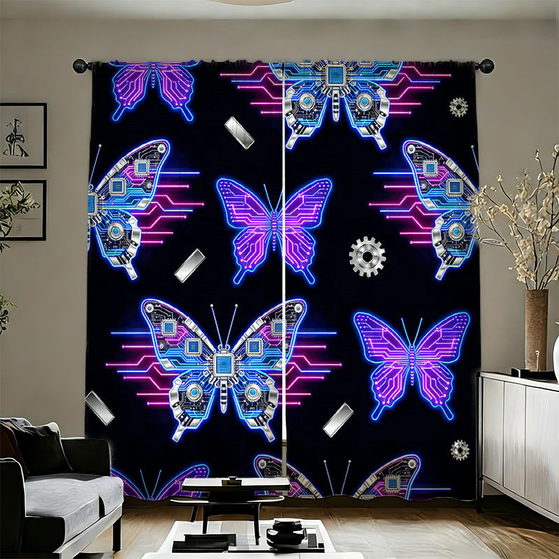 2pcs Cyberpunk Butterfly Curta - Office Tech Room ulasan dan harga