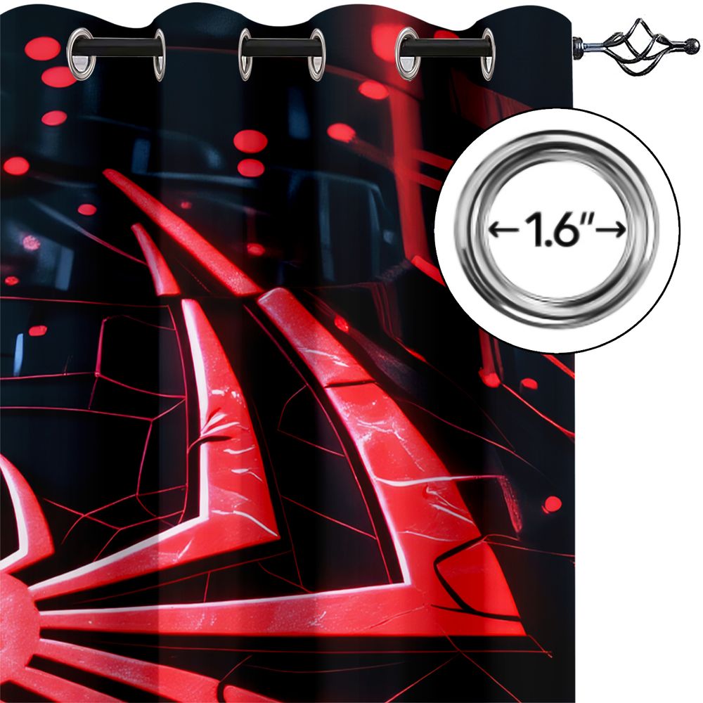 Spider Print Curtains Futurist - Office Tech Room ulasan dan harga