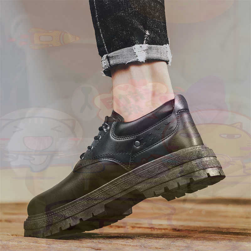 Dark Natural Leather Fashion T - Tech Office Wear Men ulasan dan harga