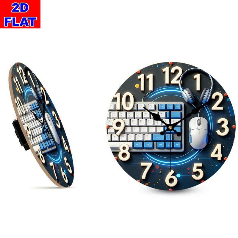 2D Flat, 1pc, Tech-Style Woode - Office Tech Room ulasan dan harga