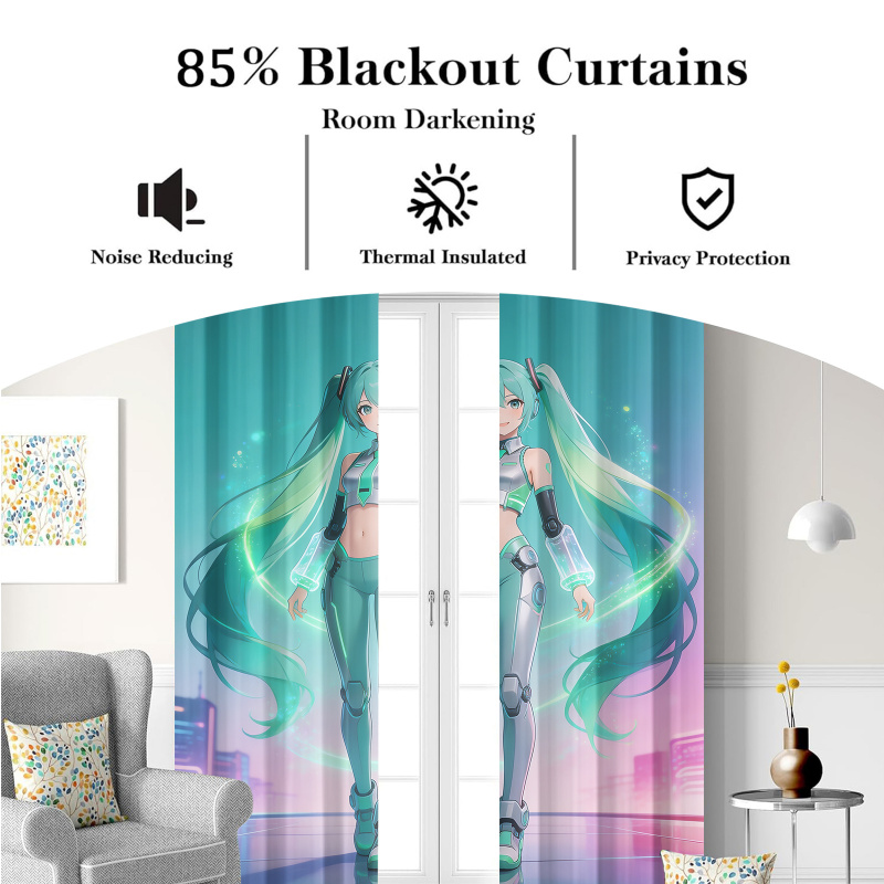 2Pcs Hatsune Miku Futuristic T - Office Tech Room ulasan dan harga
