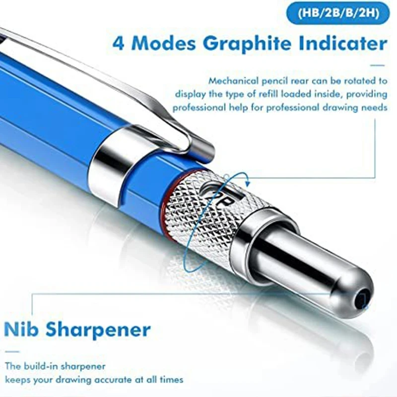 2.0mm Mechanical Pencil Set 2B - Office Technician ulasan dan harga