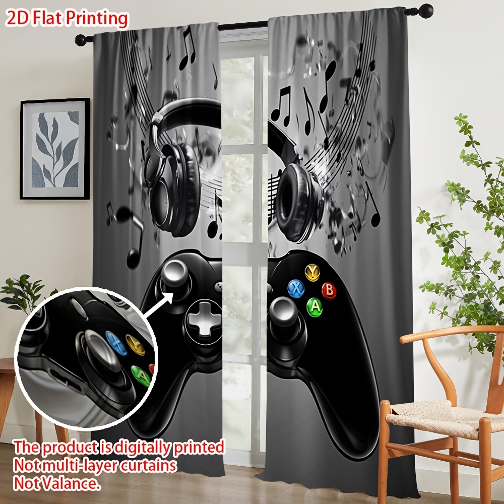 2pcs Game Controller Curtains  - Office Tech Room ulasan dan harga